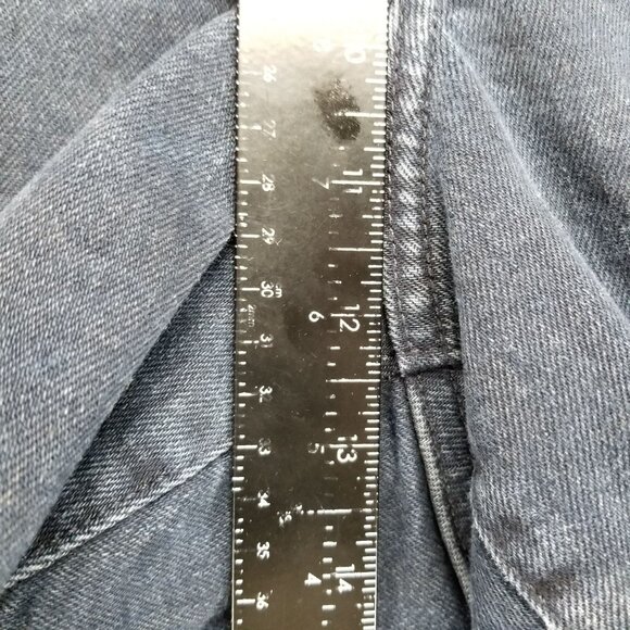 Old Navy Jeans Womens 22 Black Straight Stretch Crop High Button Fly - Picture 7 of 13